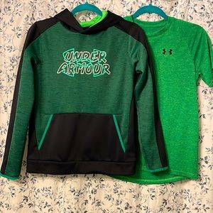 Under Armour Boys Hoodie and Athletic Shirt Set Size YLG